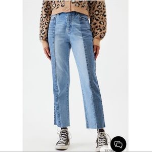 PacSun Two Panel High Waisted Straight Leg Jeans
